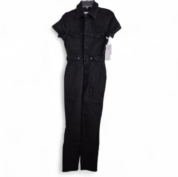 Good American Fit for Success Black Denim Jumpsuit - Picture 6 of 12